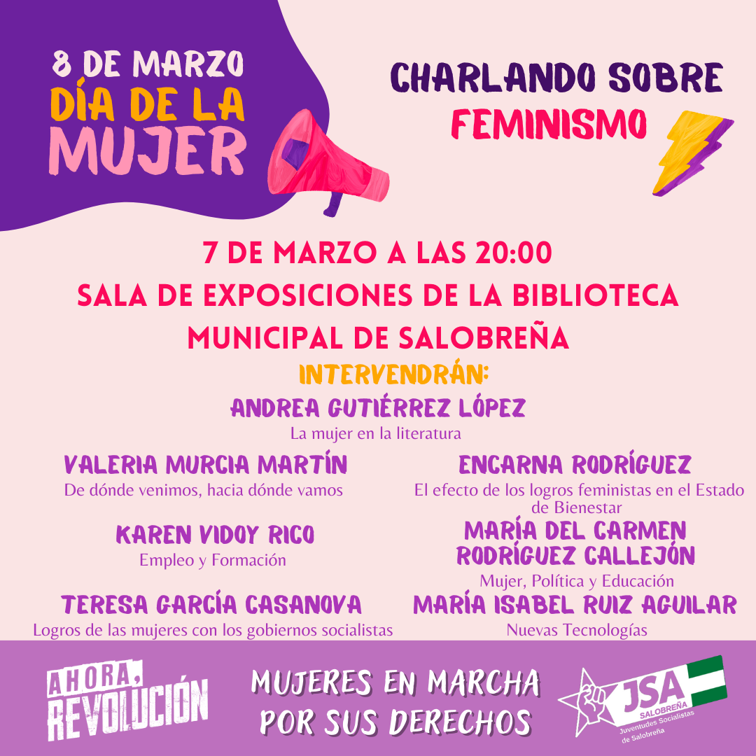 JJSS de Salobreña organiza una charla sobre feminismo con motivo del 8M.